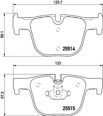 Imagine set placute frana,frana disc HELLA 8DB 355 019-781