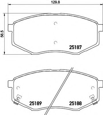 Imagine set placute frana,frana disc HELLA 8DB 355 019-791