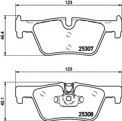 Imagine set placute frana,frana disc HELLA 8DB 355 019-971