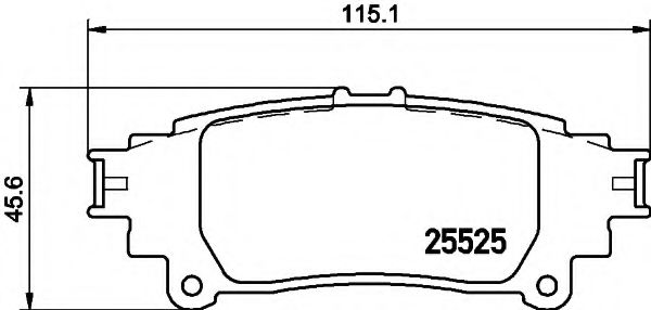 Imagine set placute frana,frana disc HELLA 8DB 355 020-001