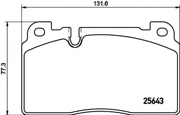 Imagine set placute frana,frana disc HELLA 8DB 355 020-241