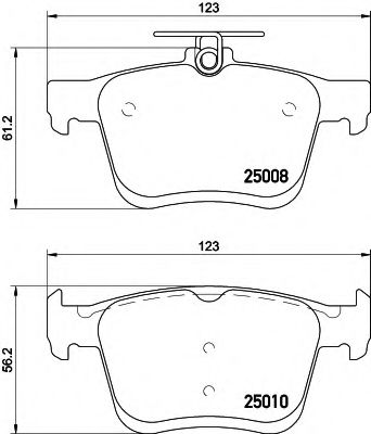 Imagine set placute frana,frana disc HELLA 8DB 355 020-271