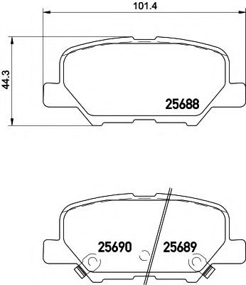 Imagine set placute frana,frana disc HELLA 8DB 355 020-291