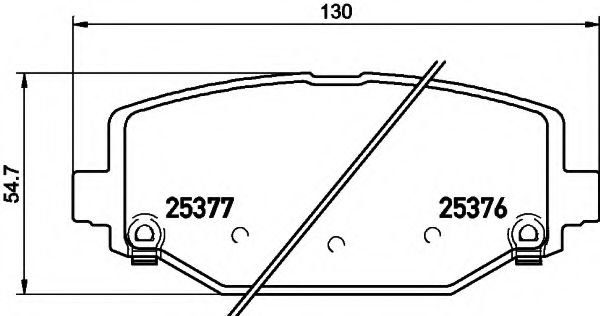 Imagine set placute frana,frana disc HELLA 8DB 355 020-311