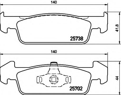 Imagine set placute frana,frana disc HELLA 8DB 355 020-421