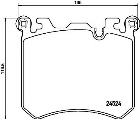 Imagine set placute frana,frana disc HELLA 8DB 355 020-431