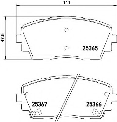 Imagine set placute frana,frana disc HELLA 8DB 355 020-611