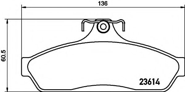 Imagine set placute frana,frana disc HELLA 8DB 355 020-791