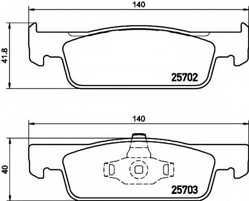 Imagine set placute frana,frana disc HELLA 8DB 355 020-801