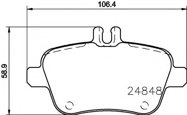 Imagine set placute frana,frana disc HELLA 8DB 355 021-791