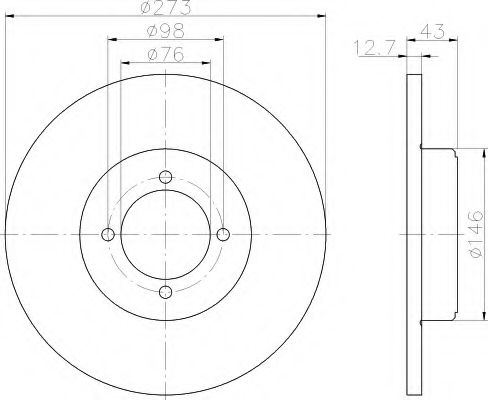 Imagine Disc frana HELLA 8DD 355 100-151