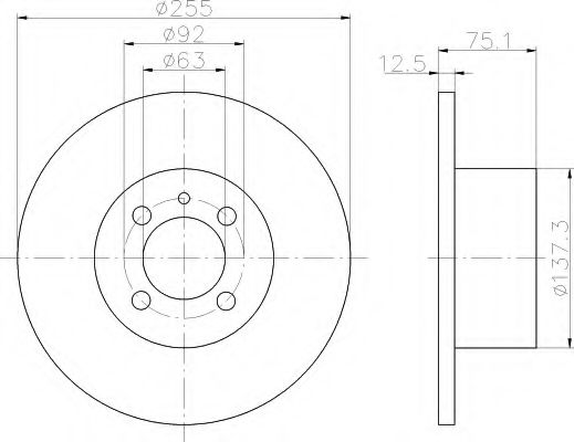 Imagine Disc frana HELLA 8DD 355 100-161