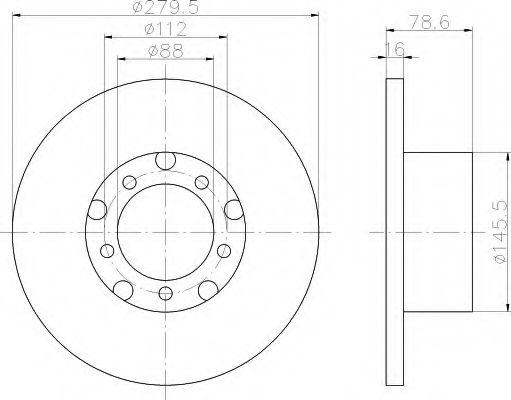 Imagine Disc frana HELLA 8DD 355 100-201