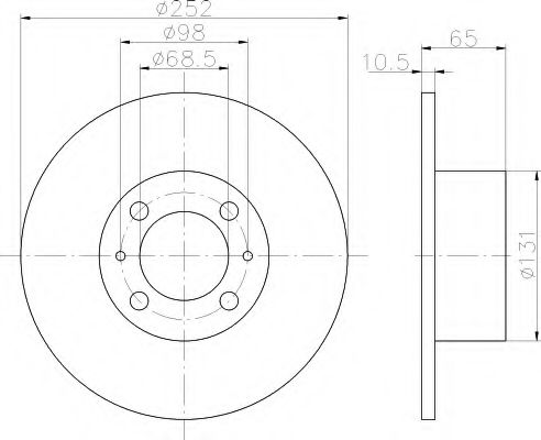 Imagine Disc frana HELLA 8DD 355 100-301