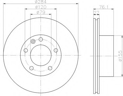 Imagine Disc frana HELLA 8DD 355 100-501