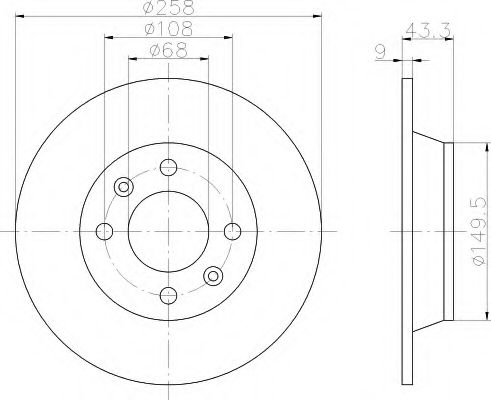 Imagine Disc frana HELLA 8DD 355 102-091