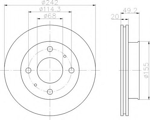 Imagine Disc frana HELLA 8DD 355 102-641