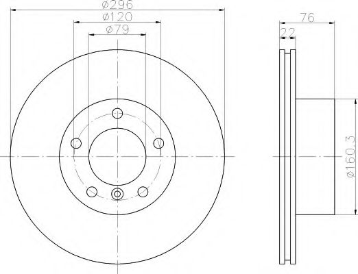 Imagine Disc frana HELLA 8DD 355 104-581