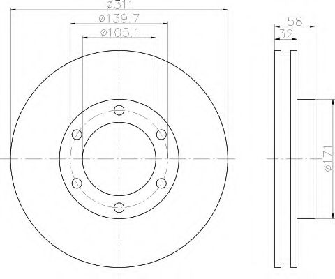 Imagine Disc frana HELLA 8DD 355 105-211