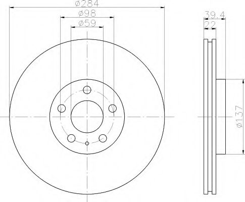 Imagine Disc frana HELLA 8DD 355 105-481