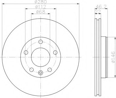 Imagine Disc frana HELLA 8DD 355 105-521