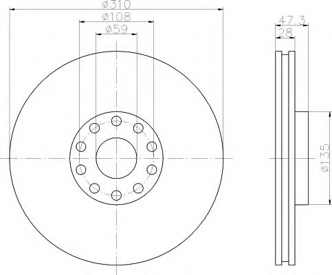 Imagine Disc frana HELLA 8DD 355 106-581