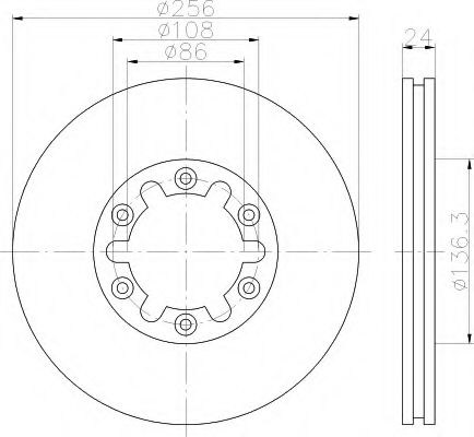 Imagine Disc frana HELLA 8DD 355 111-731