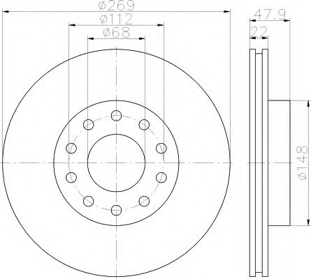 Imagine Disc frana HELLA 8DD 355 115-451