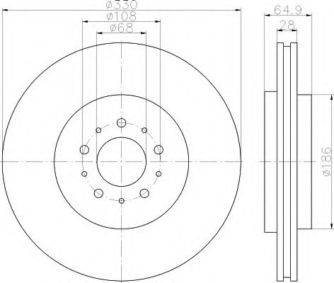 Imagine Disc frana HELLA 8DD 355 115-601