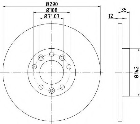 Imagine Disc frana HELLA 8DD 355 120-421