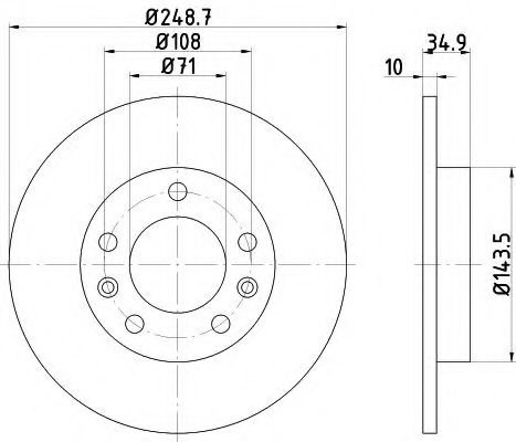 Imagine Disc frana HELLA 8DD 355 120-581