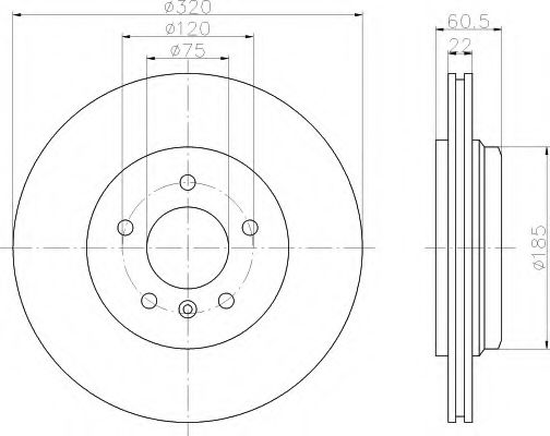 Imagine Disc frana HELLA 8DD 355 122-101