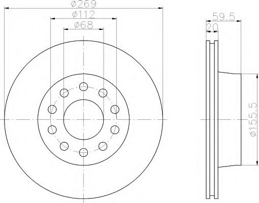 Imagine Disc frana HELLA 8DD 355 122-131