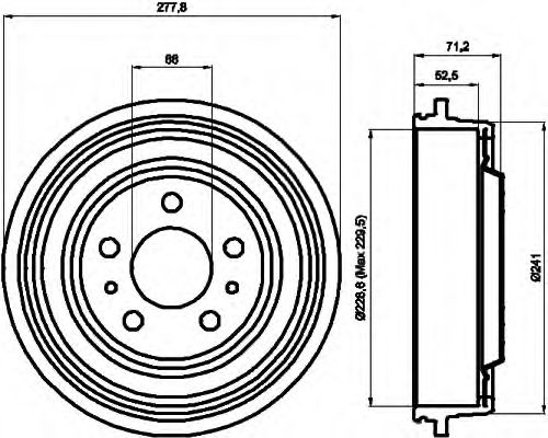 Imagine Tambur frana HELLA 8DT 355 300-741