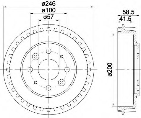 Imagine Tambur frana HELLA 8DT 355 300-781