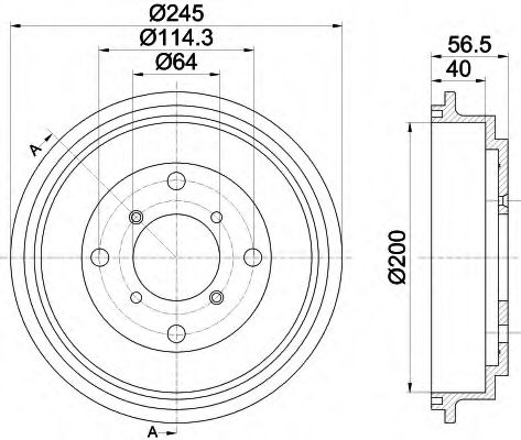 Imagine Tambur frana HELLA 8DT 355 301-001