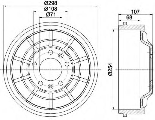 Imagine Tambur frana HELLA 8DT 355 301-021