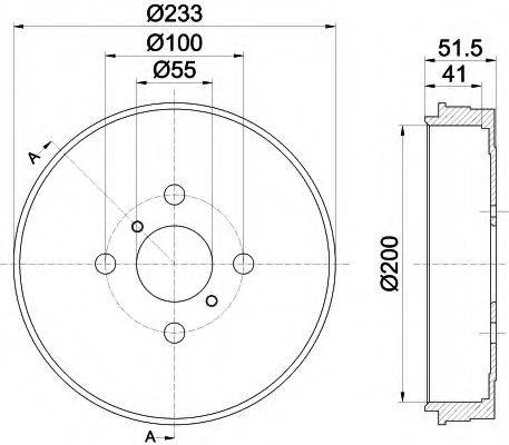 Imagine Tambur frana HELLA 8DT 355 301-751