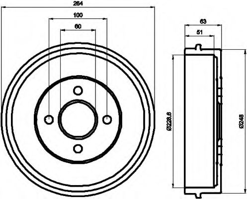 Imagine Tambur frana HELLA 8DT 355 302-081