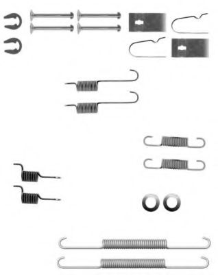 Imagine Set accesorii, sabot de frana HELLA 8DZ 355 200-801