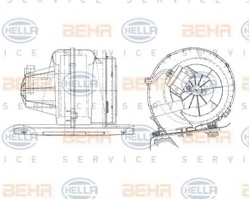 Imagine Ventilator, habitaclu HELLA 8EW 009 157-051