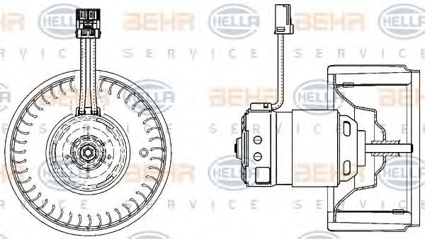 Imagine Ventilator, habitaclu HELLA 8EW 009 157-171