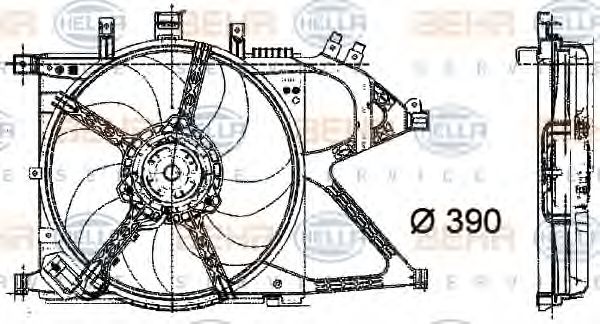 Imagine Ventilator, radiator HELLA 8EW 009 157-441