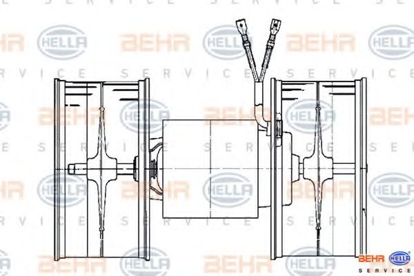 Imagine Ventilator, habitaclu HELLA 8EW 009 159-111