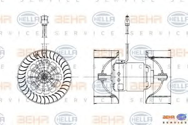 Imagine Ventilator, habitaclu HELLA 8EW 009 159-201