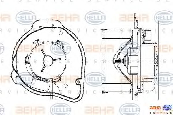 Imagine Ventilator, habitaclu HELLA 8EW 009 159-281