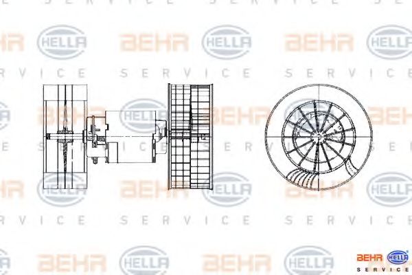 Imagine Ventilator, habitaclu HELLA 8EW 009 159-361