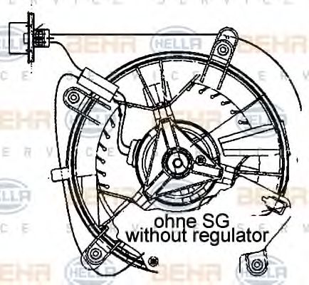 Imagine Ventilator, habitaclu HELLA 8EW 009 159-461