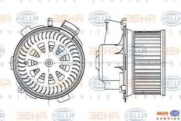 Imagine Ventilator, habitaclu HELLA 8EW 009 159-481