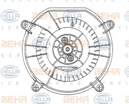 Imagine Ventilator, habitaclu HELLA 8EW 009 159-601